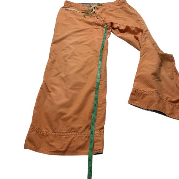 HORNY TOAD Creamsicle Orange Wide Leg Crop Cotton Blend Pants Size 6 Womens - Picture 7 of 8